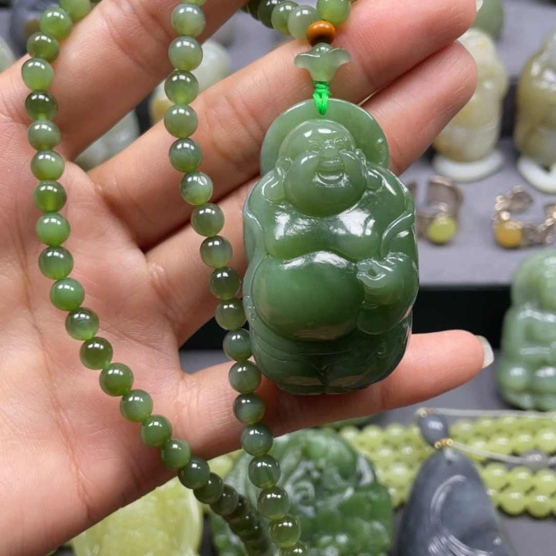 【闪购商品】未镶嵌和田玉挂件幸**家