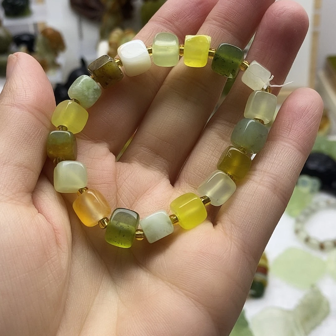 蛇纹石玉未镶嵌手链