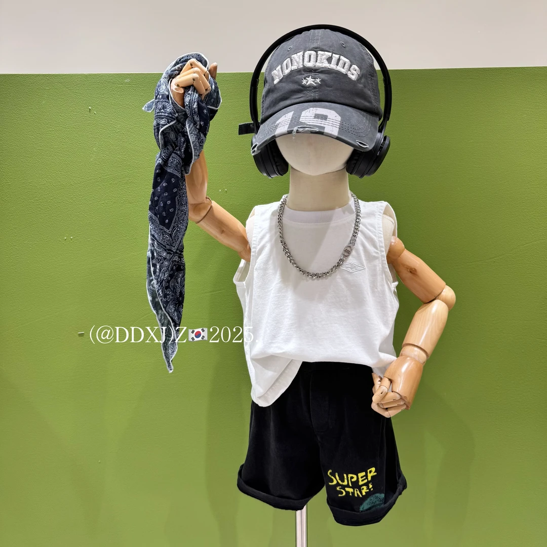 【滚滚家】夏季男女宝可穿 原创 纯色 设计感拉满坎肩小背心25163