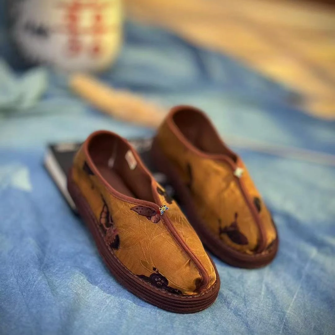 西楚【梁祝】中国风国潮透气舒适时尚养脚纯手工千层底布鞋民族风