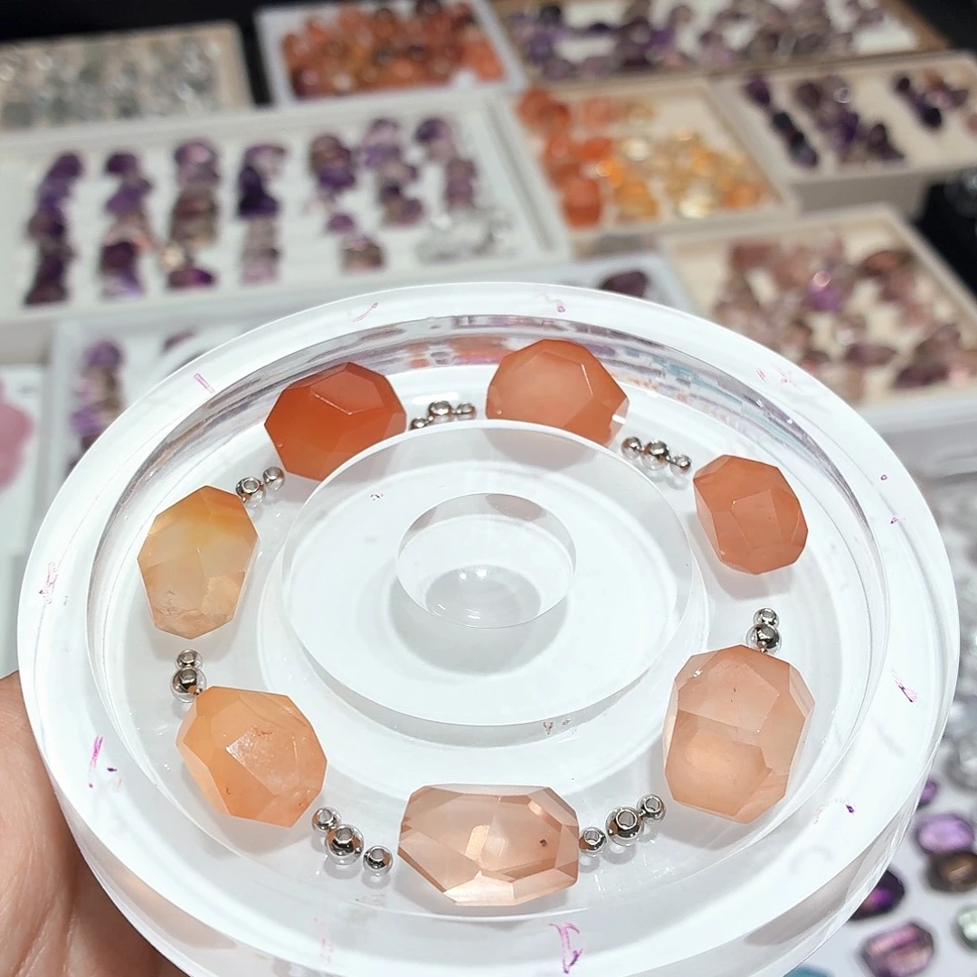 未镶嵌珠宝半成品水晶兔毛手串可单出