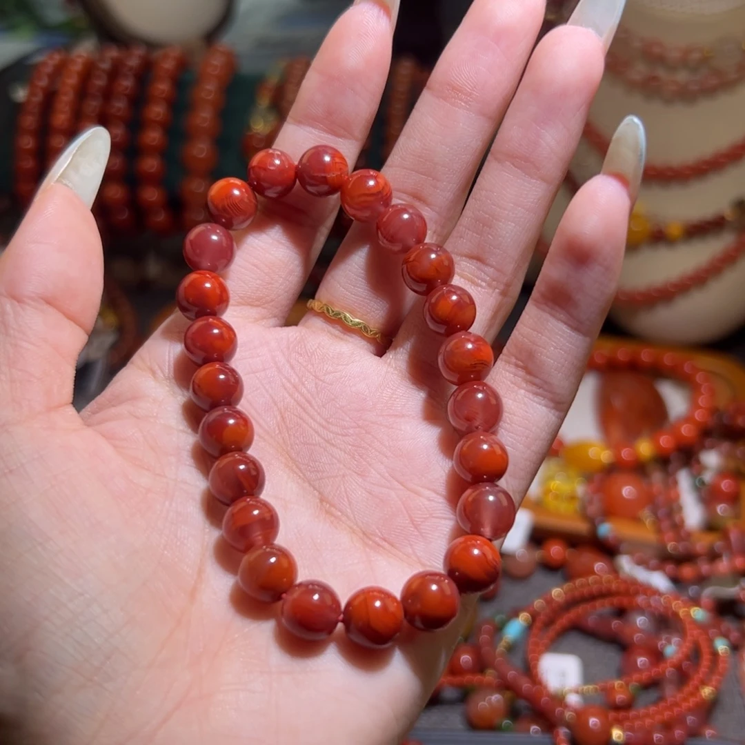 南红玛瑙未镶嵌手串8mm