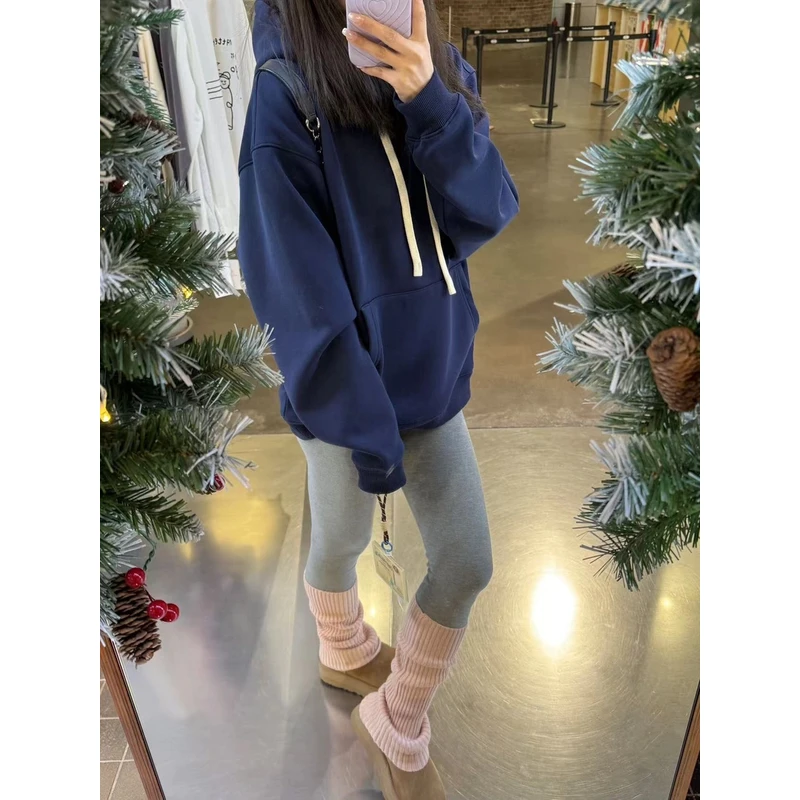 【五月欧尼】藏青连帽衫719