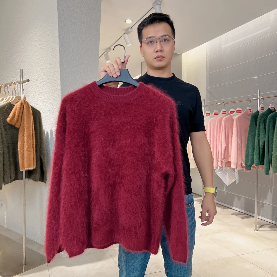 【云龙工厂】100山羊绒拉绒圆领简约时尚休闲女款加厚套头衫3401