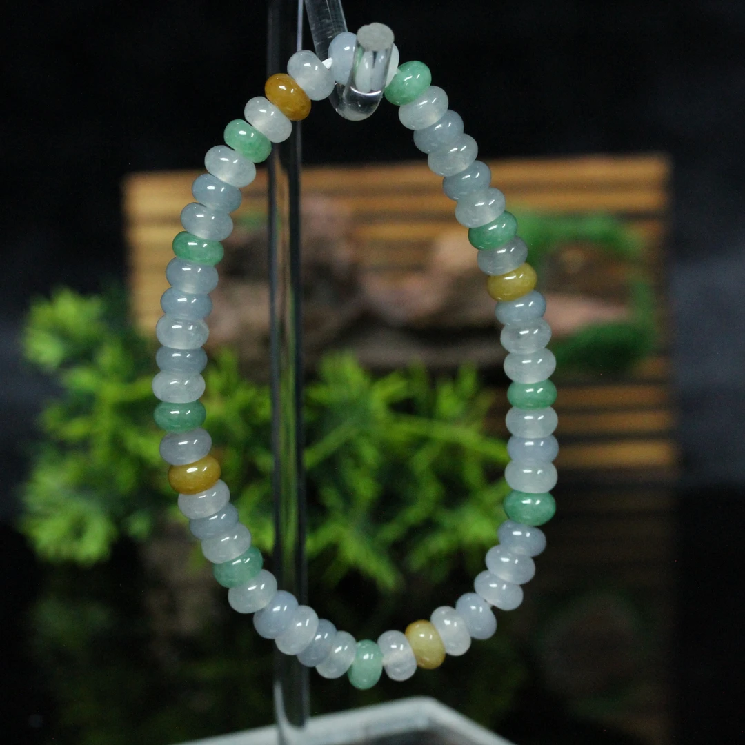 天然缅甸翡翠A货圆满福运多宝手串/01027144/拍卖