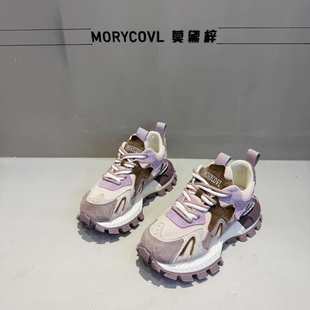 欧若风春夏新品单鞋~真皮拼色舒适运动女款时尚百搭女鞋阿甘鞋586