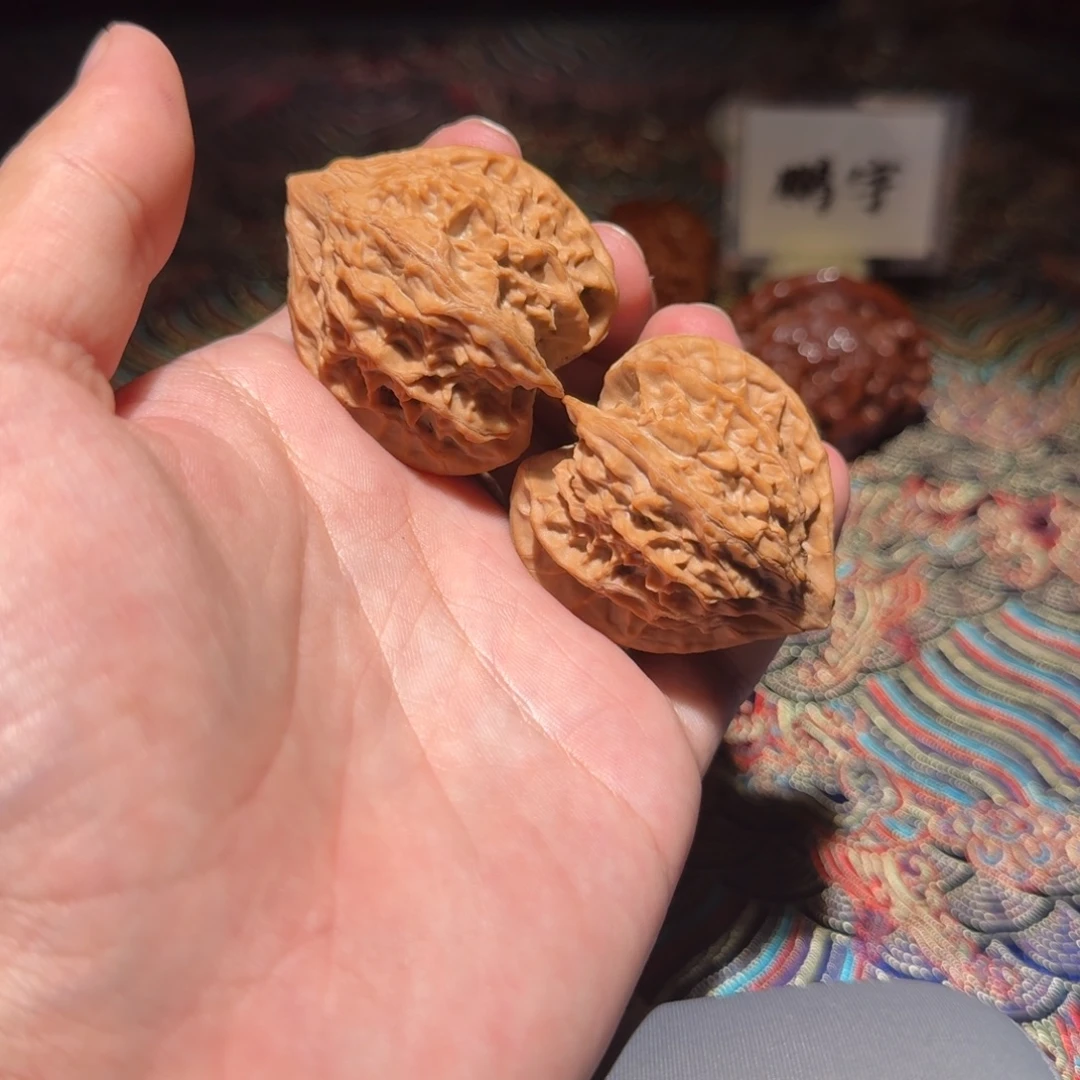 核桃把件047号41桃心灯笼文玩核桃