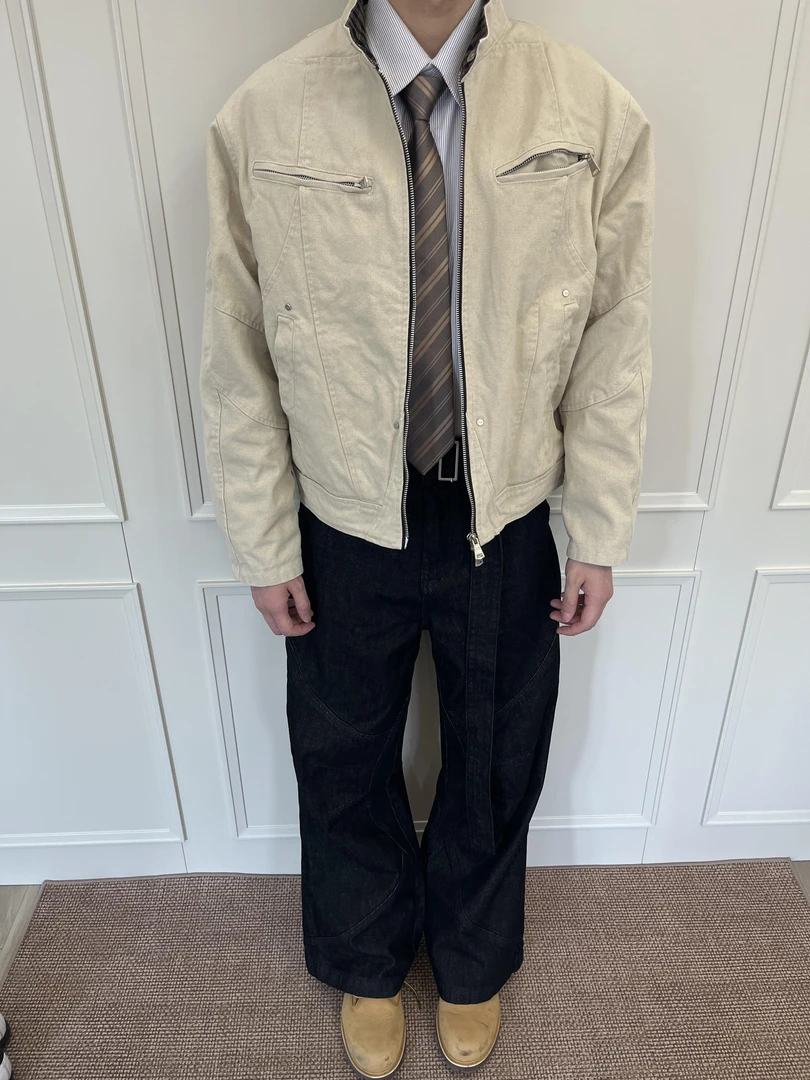 【细节满溢】重工哈灵顿夹克二代琥珀流光风男士春秋休闲潮流立领