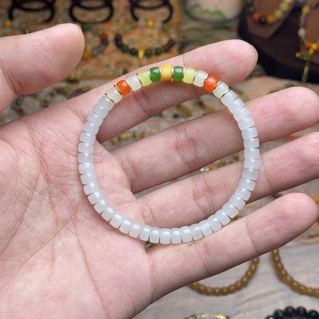 和田玉未镶嵌手链