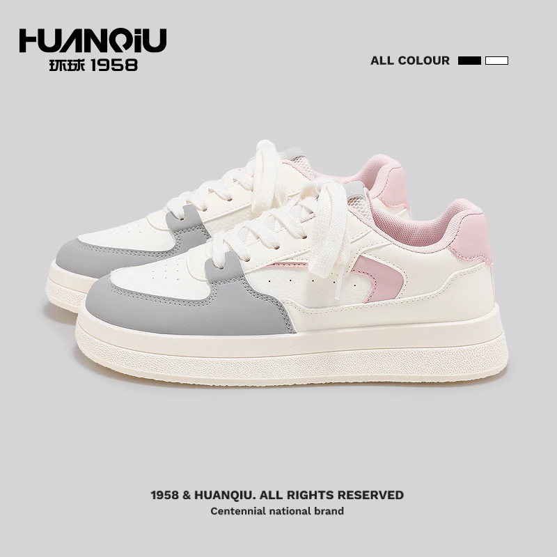 环球复古板鞋女款2025新款爆款秋季厚底鞋子女百搭时尚休闲女鞋潮