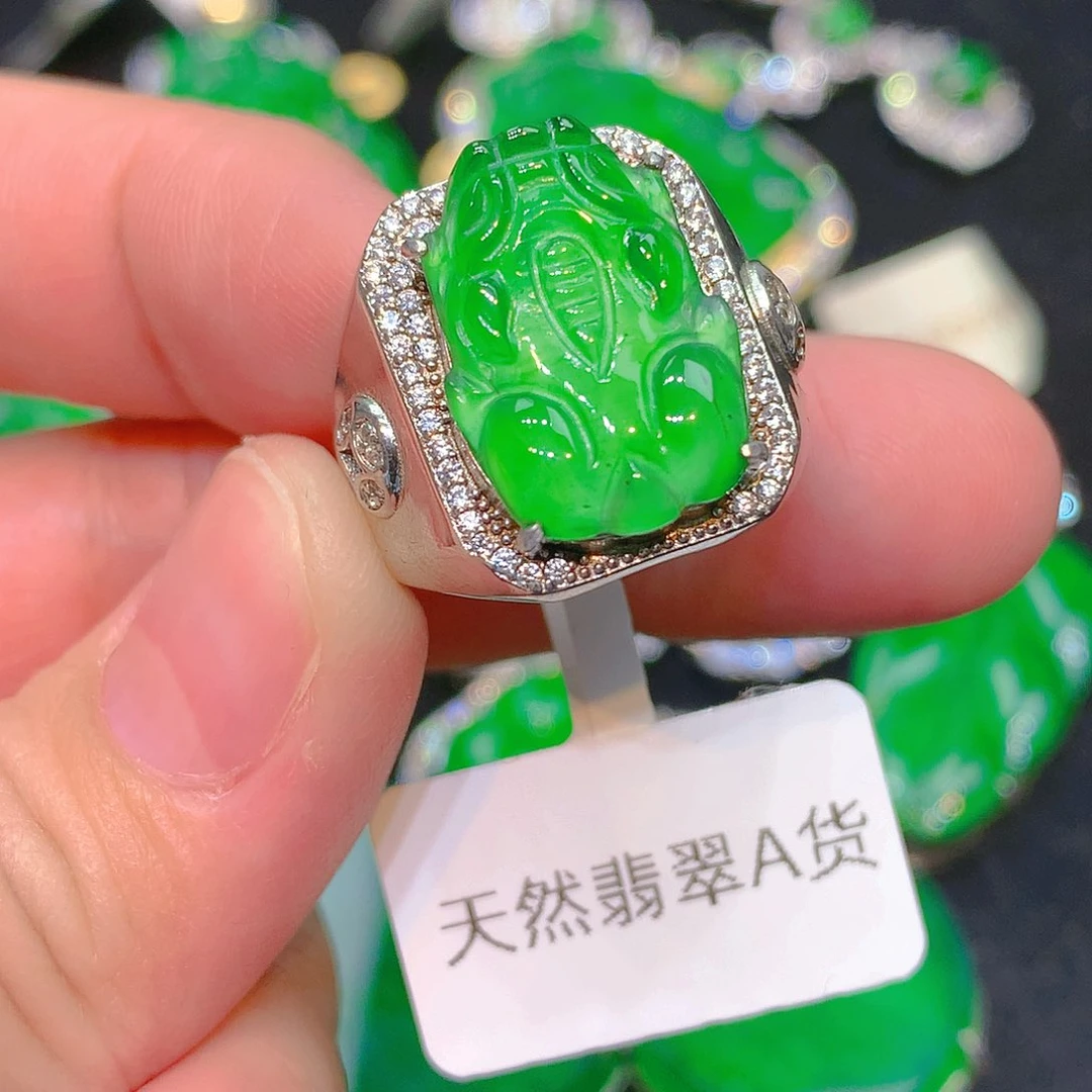 吊坠(不含链)银S925镶嵌翡翠翡翠