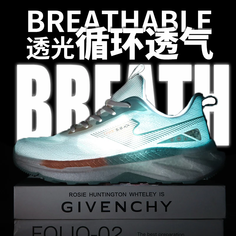 透气马丁靴防滑轻便网面休闲鞋男子低帮鞋镂空软底夏季百搭循环