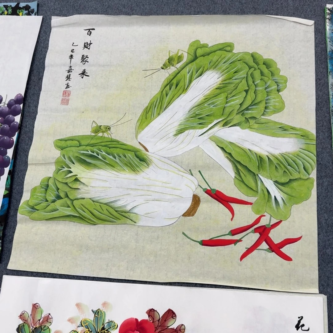 董***董国画四尺斗方70X70纯手绘作品