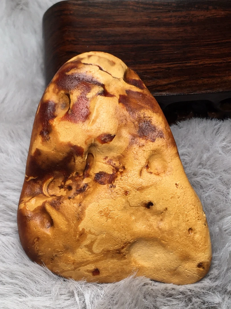 天然原矿咖白花蜡蜜蜡原石牌子吊坠珠宝首饰文玩