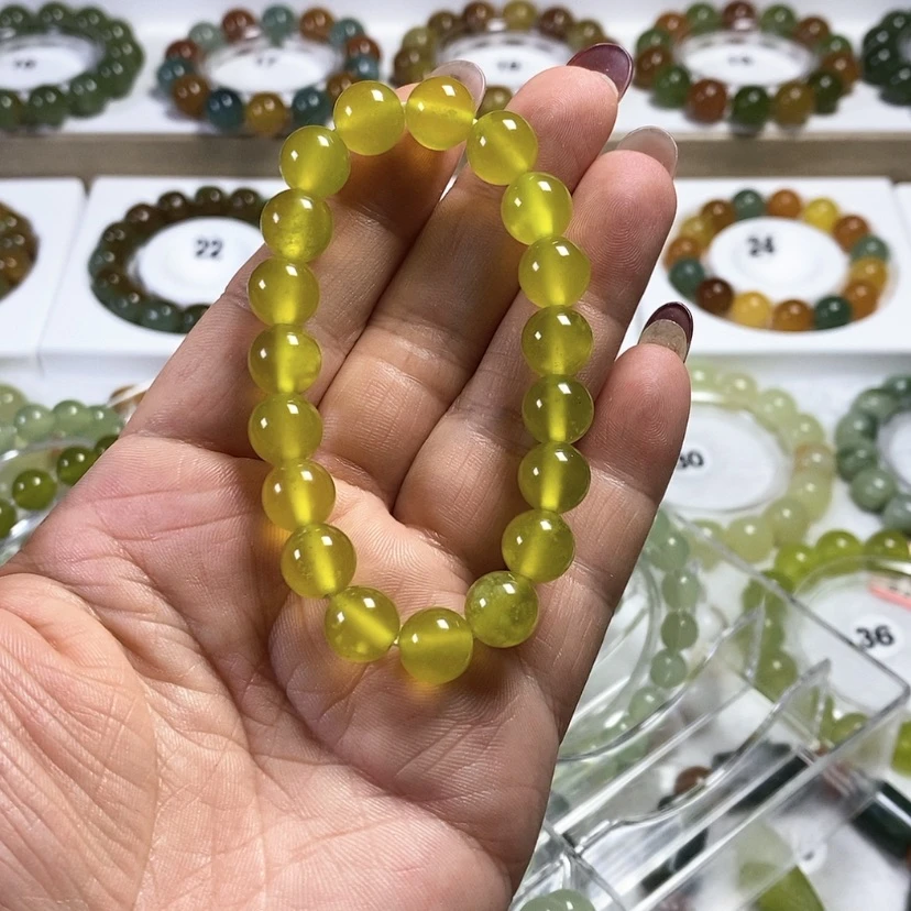 【闪购商品】未镶嵌蛇纹石玉手链愿****往卡10