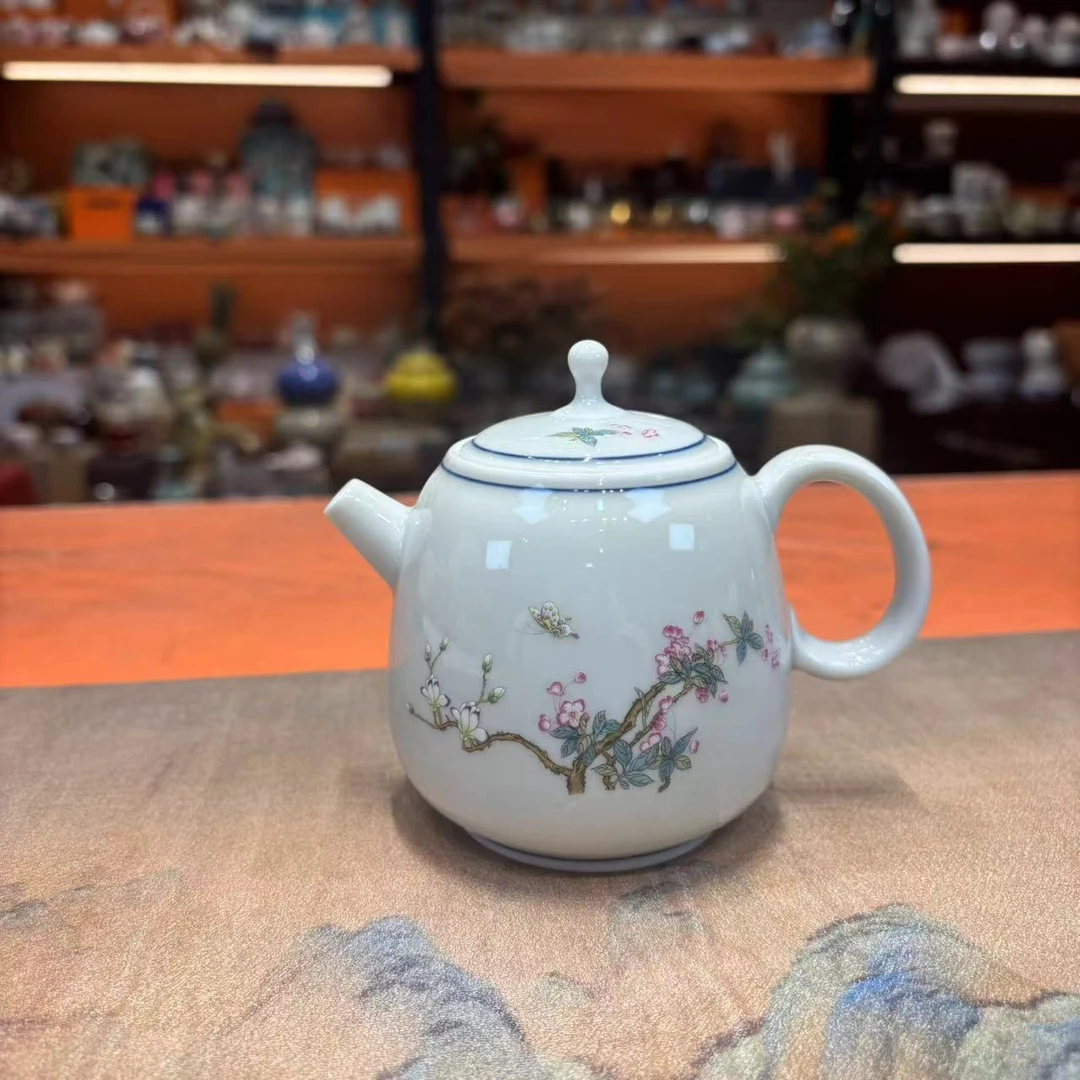 扬名茶器复古陶瓷仿古蝴蝶壶家用泡茶壶（无礼盒）-40 （直播专享）