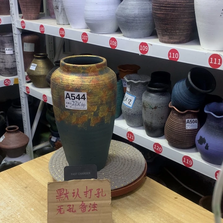 【闪购商品】无铅玻璃粗糙盆默认打孔高27口10