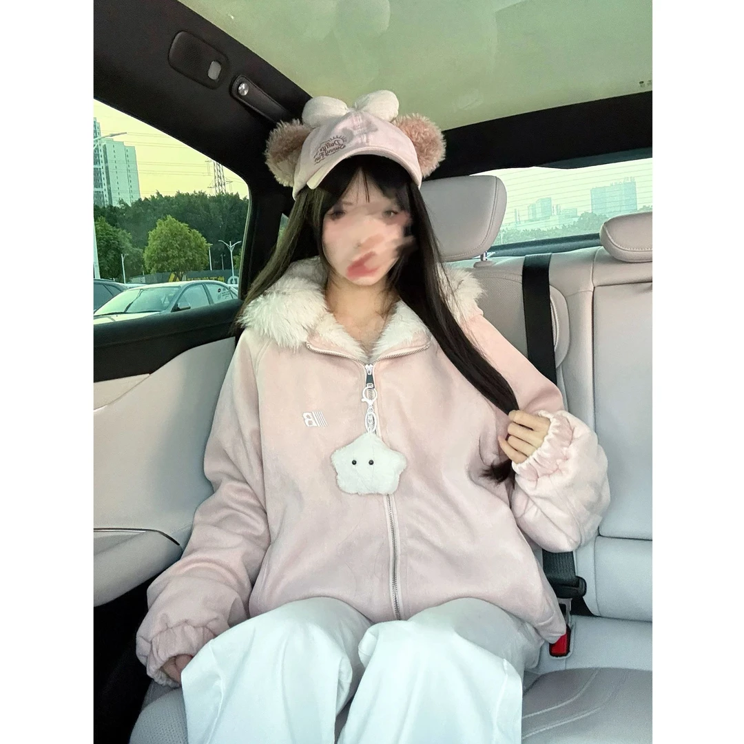 【运费险】冬季复古夹棉座山雕棉服外套情侣宽松保暖连帽棉衣