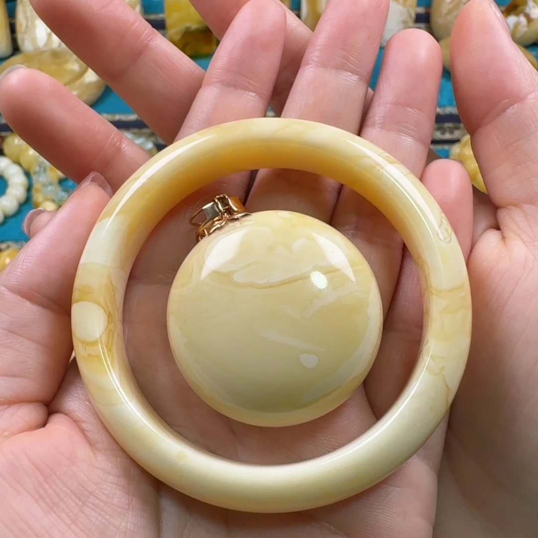 琥珀未镶嵌手链同料