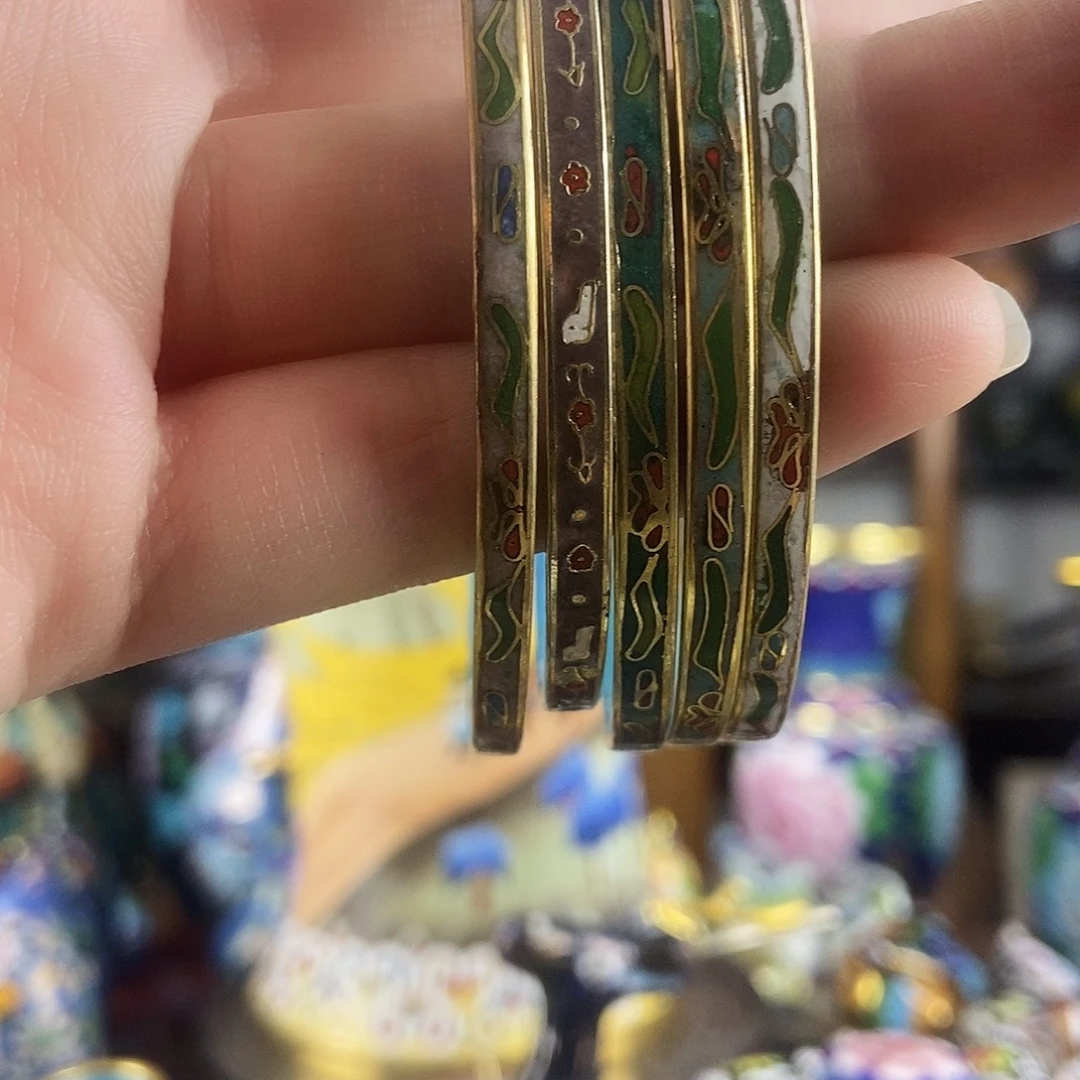 木***盟景泰蓝手镯5个老款