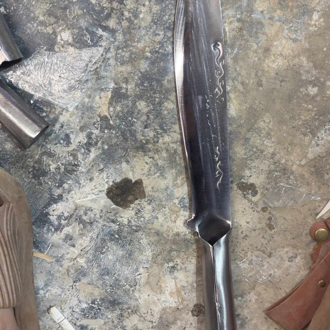 高碳锰钢云南阿老表手工锻打刀