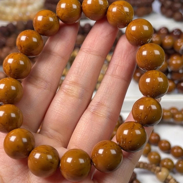 紫金鼠手串13尺寸紫金鼠光珠（多棕线和反油）