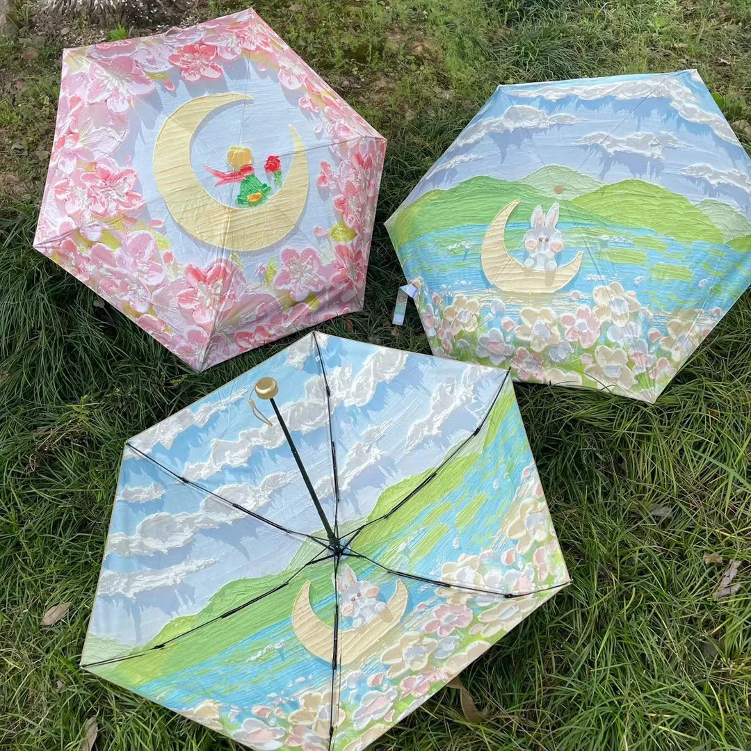 五折防晒伞迷你太阳伞清新超轻遮阳伞可爱小巧便携胶囊口袋晴雨伞