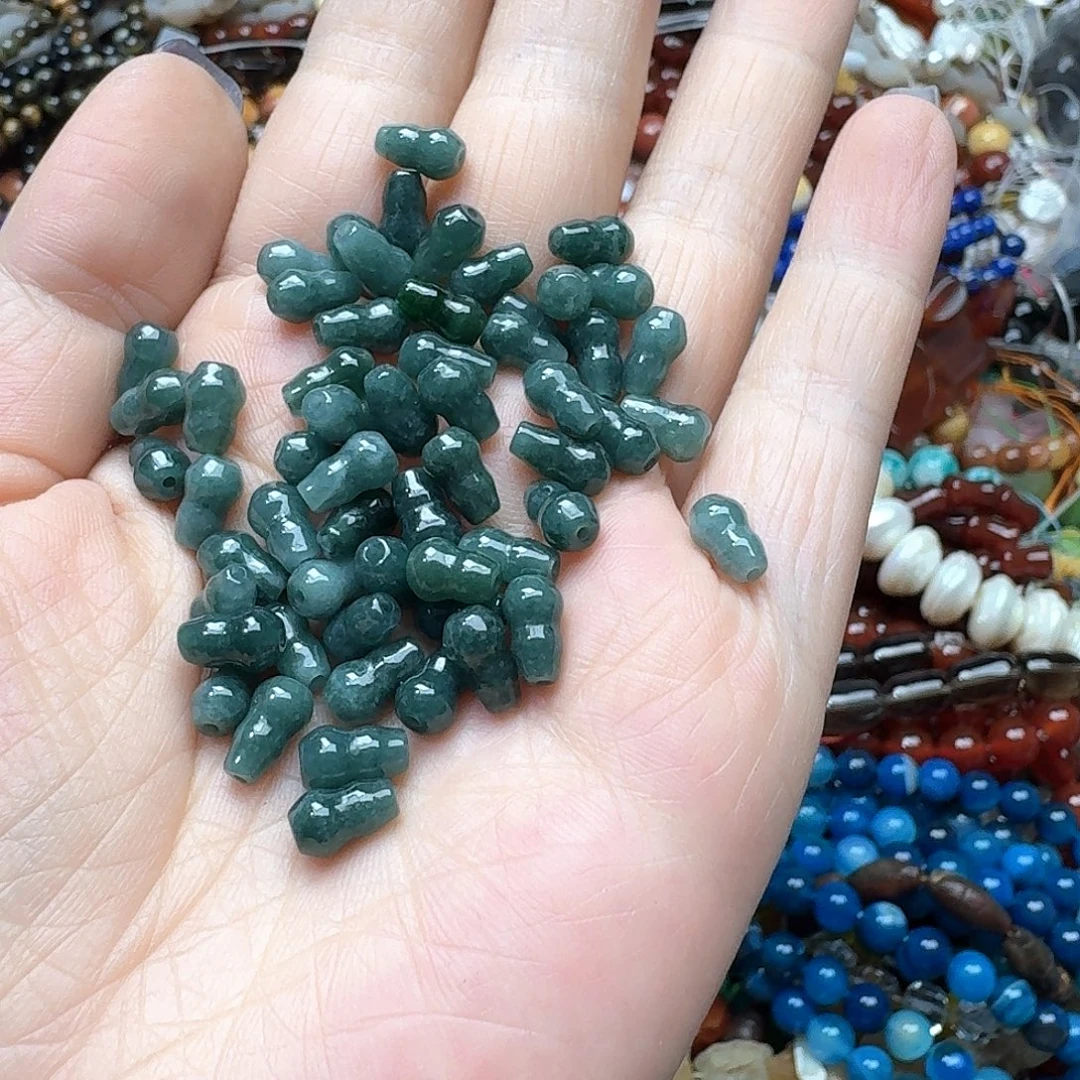 玛瑙/玉髓未镶嵌珠宝半成品10颗4x8m翡翠葫芦