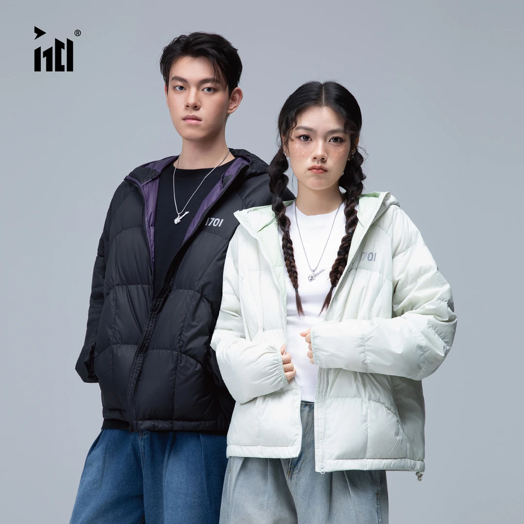 1701轻便连帽羽绒服男女同款90绒秋冬保暖轻量户外
