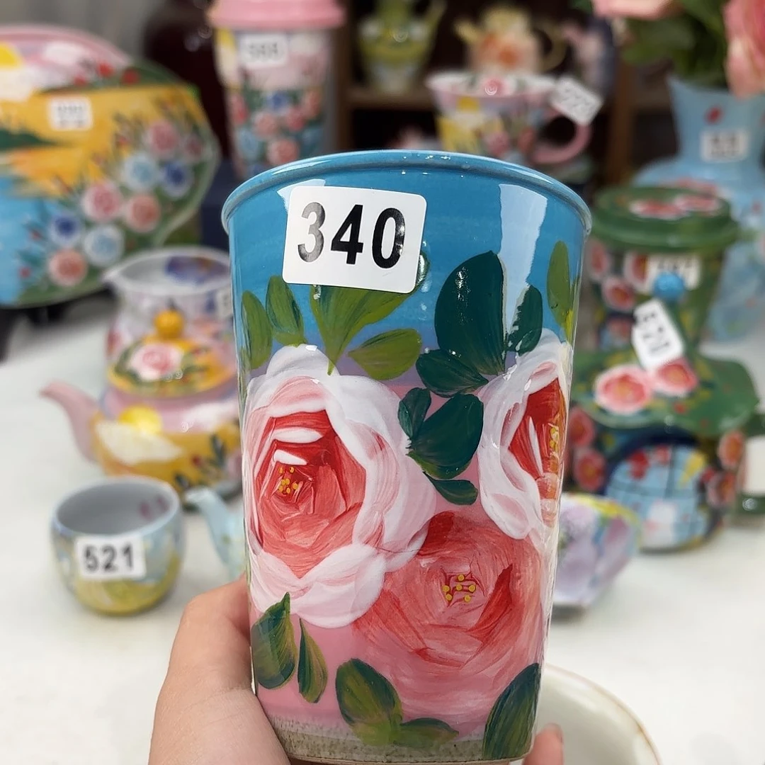 景德镇手绘高温釉下彩陶瓷茶具
