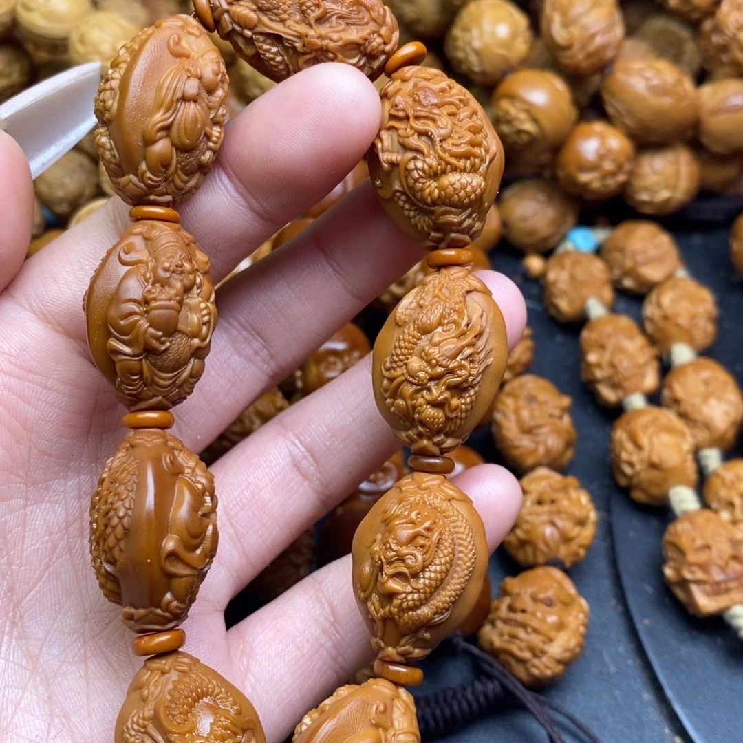 橄榄核吊坠橄榄核龙财神