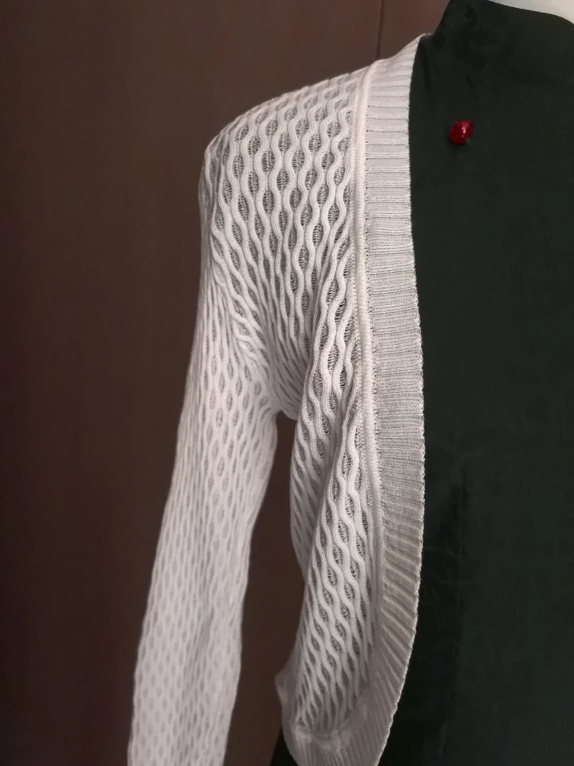 短外套夏季女透气镂空薄款长袖修身外套国风网红黑色女士蕾丝