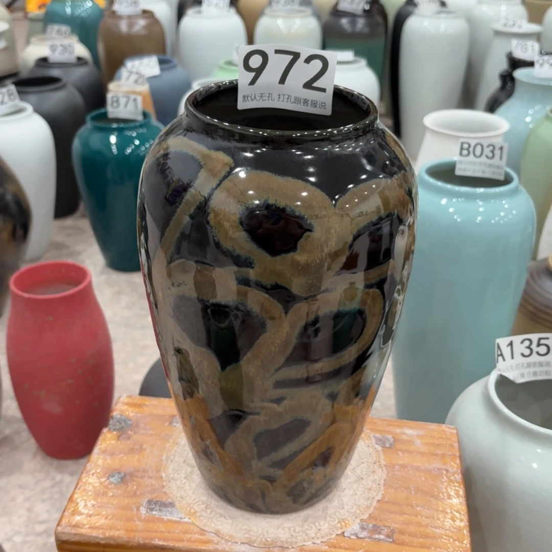 摆件972 景德镇陶瓷花瓶高27口9.5