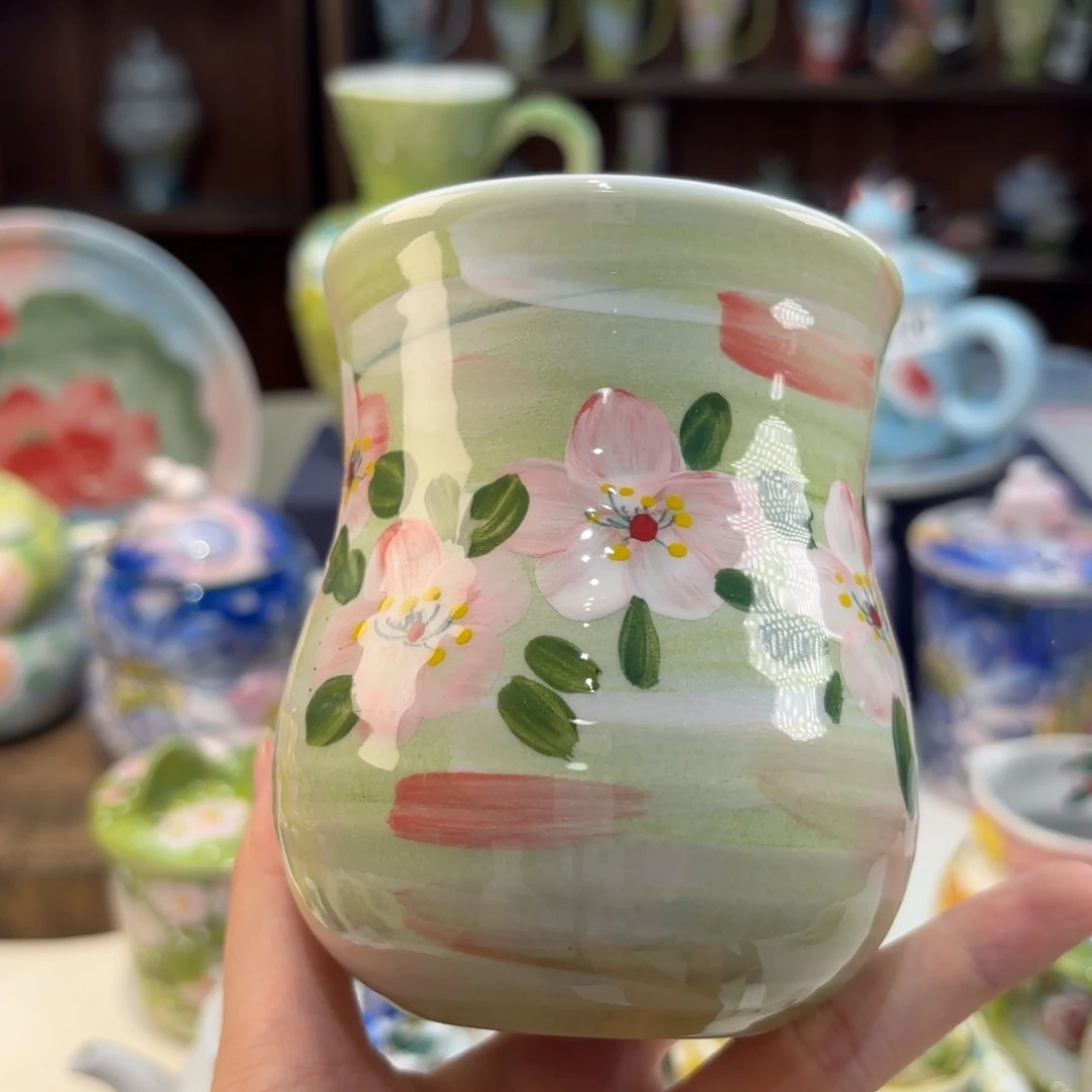 瓷片景德镇手绘高温釉下彩陶瓷茶具
