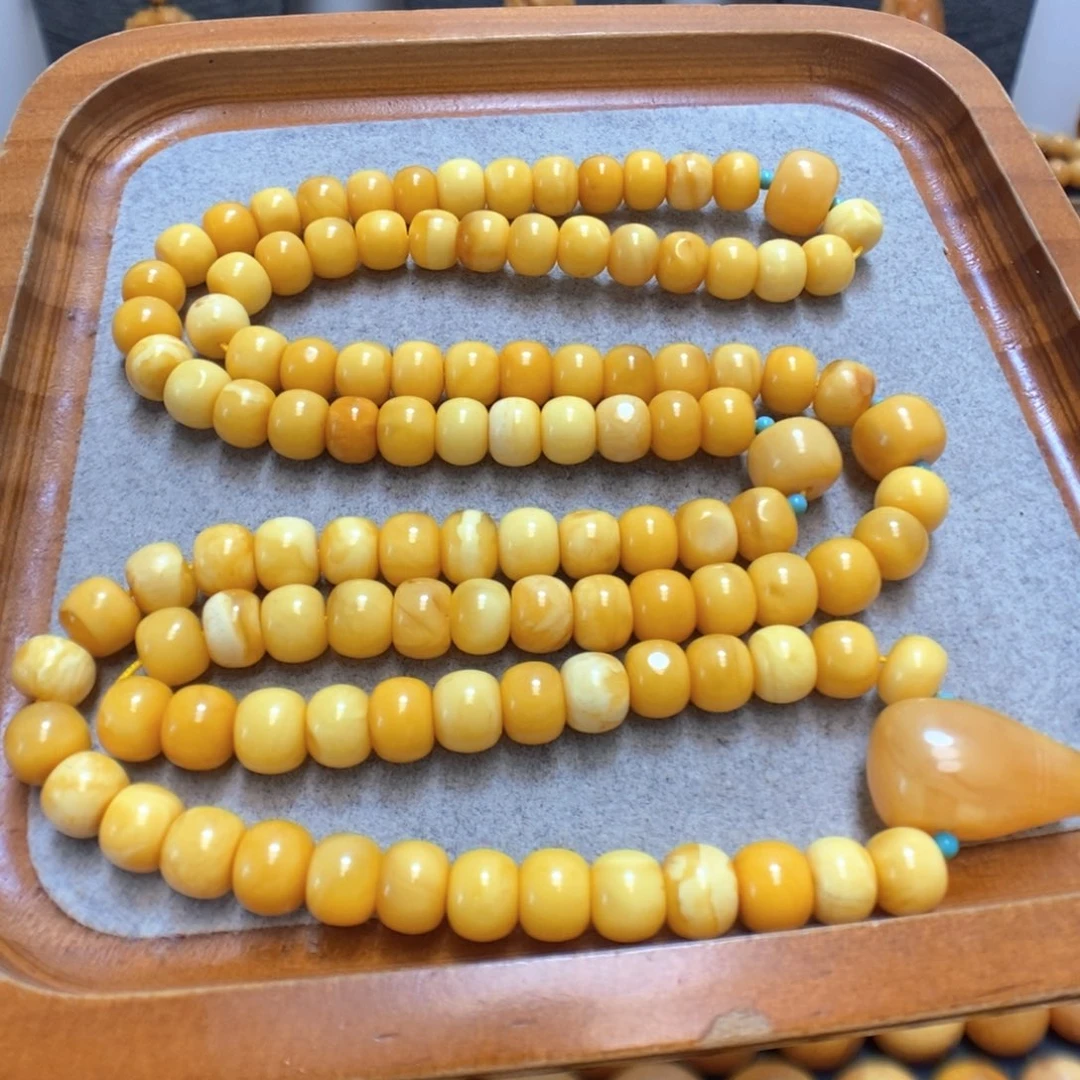 未镶嵌蜜蜡手串蜜蜡