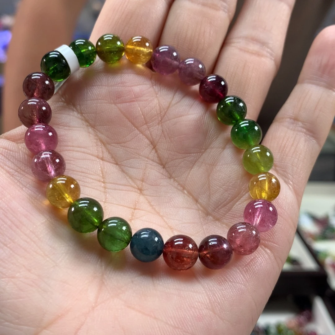 未镶嵌手链碧玺8左右