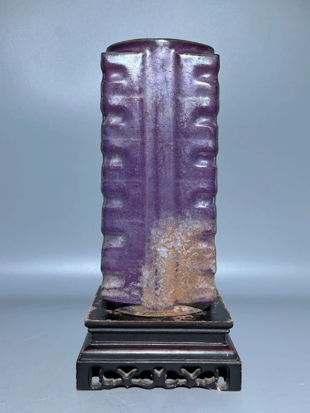 钧窑，玉琮瓶（生坑）