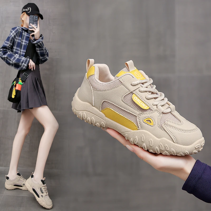 啄木鸟工厂老爹鞋女2025秋季款百搭时尚轻便软底休闲运动鞋女52