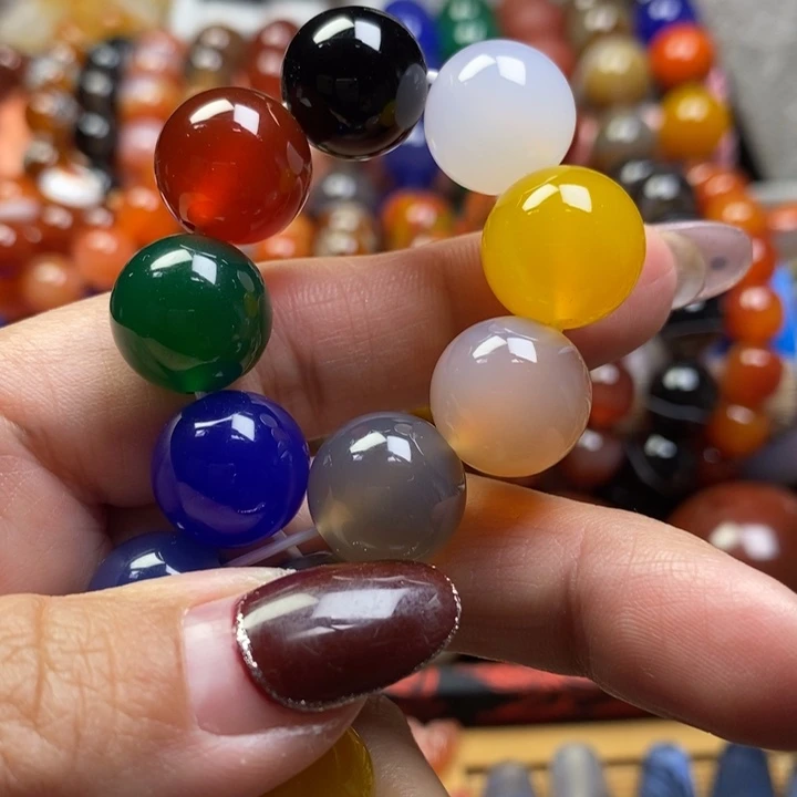 玛瑙/玉髓未镶嵌珠宝半成品多宝14mm