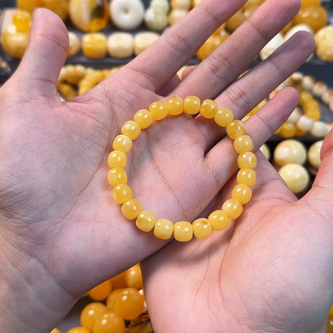 未镶嵌琥珀珠宝奇石9mm同料