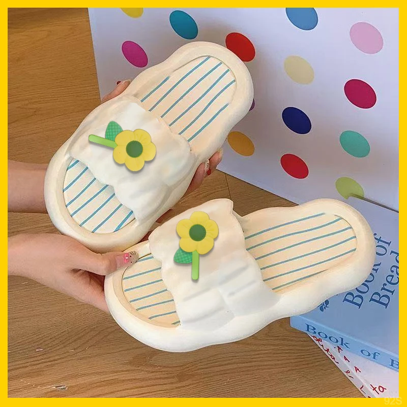 卡通花朵拖鞋女夏季外穿网红厚底软底防滑创意小众室内凉拖鞋夏天