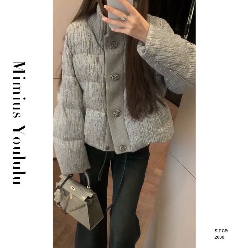 【mimius】&喵喵 重工亮片肌理感保暖外套 汉服() F12212