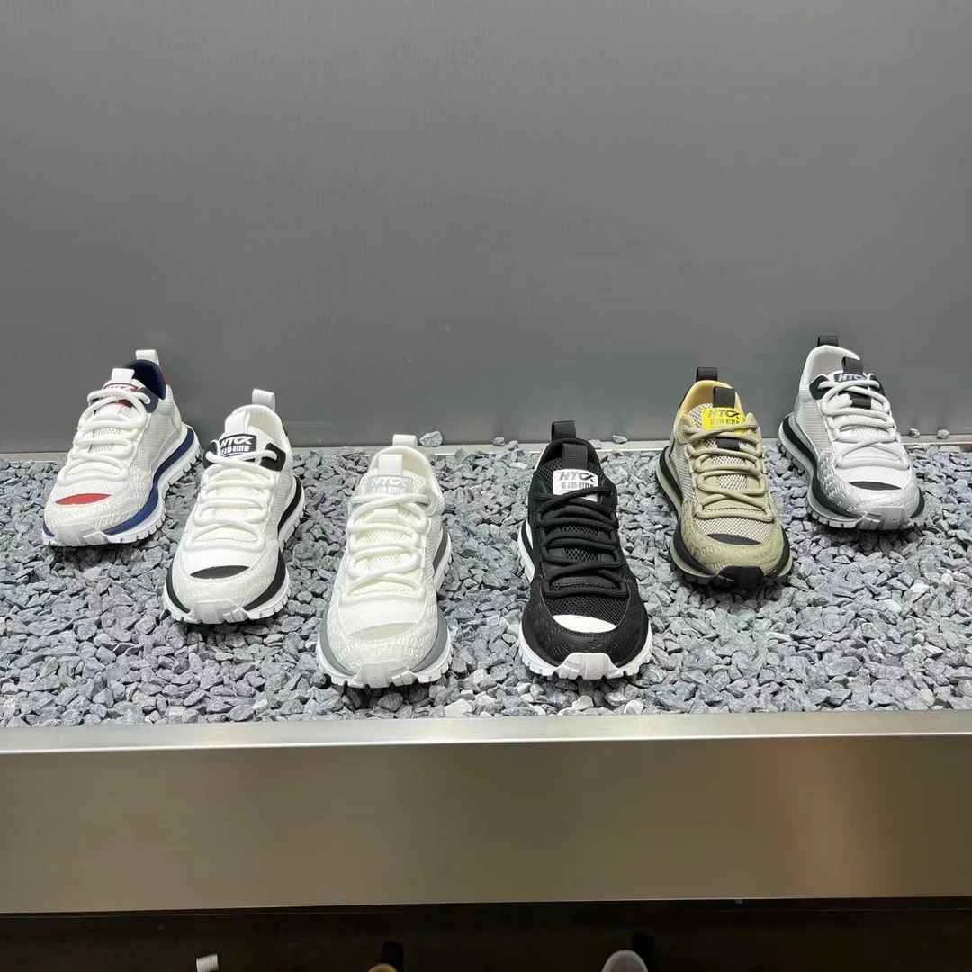 2025夏季新款透气网面低帮青春潮流男款休闲鞋时尚系带舒适百搭鞋