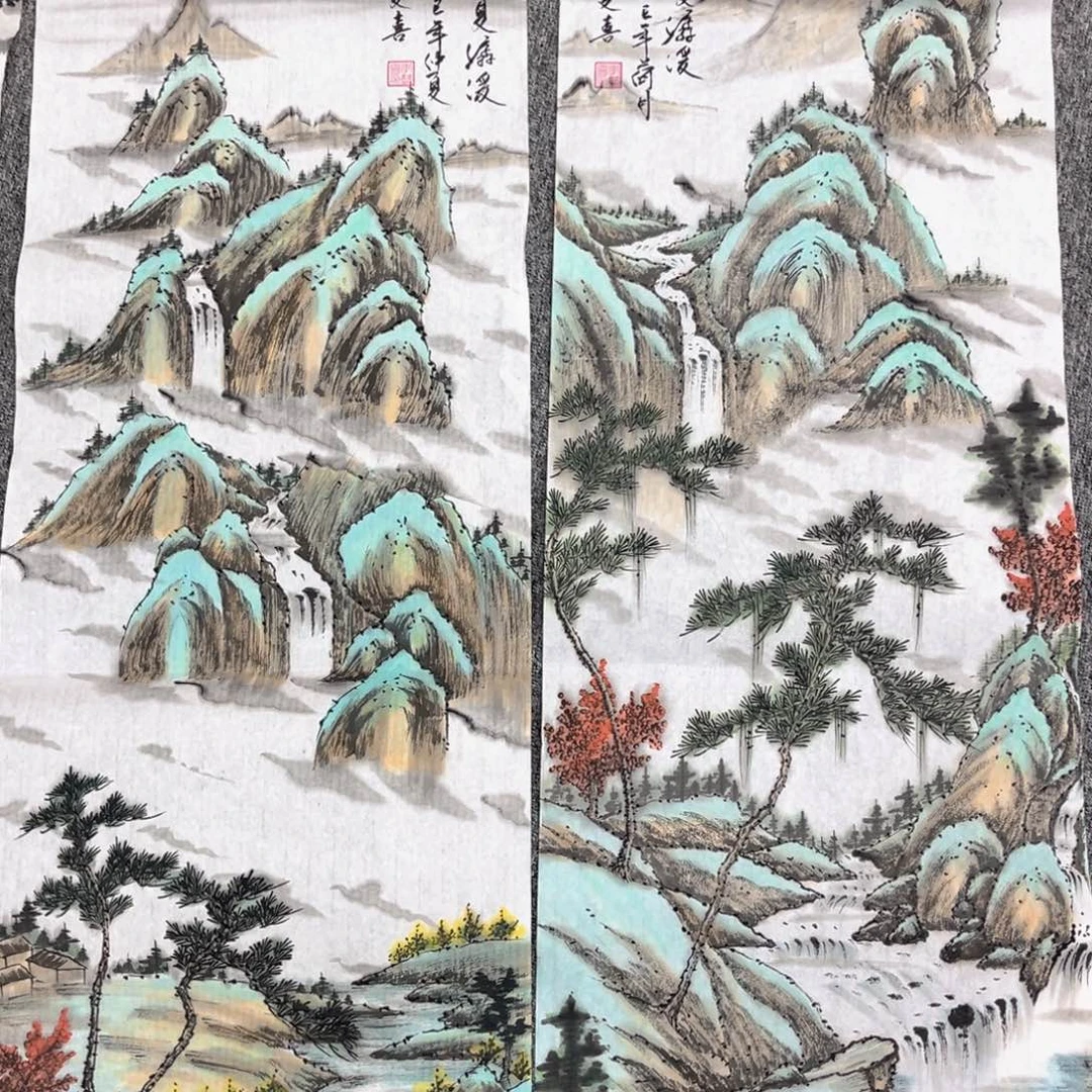 国画绘画作品多次参加全国