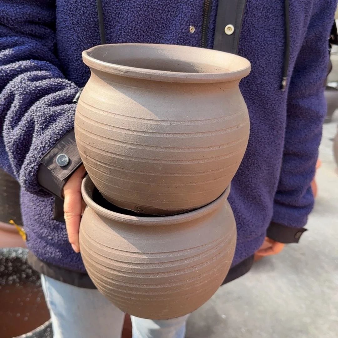 紫砂花盆口18高15宜兴紫砂粗糙