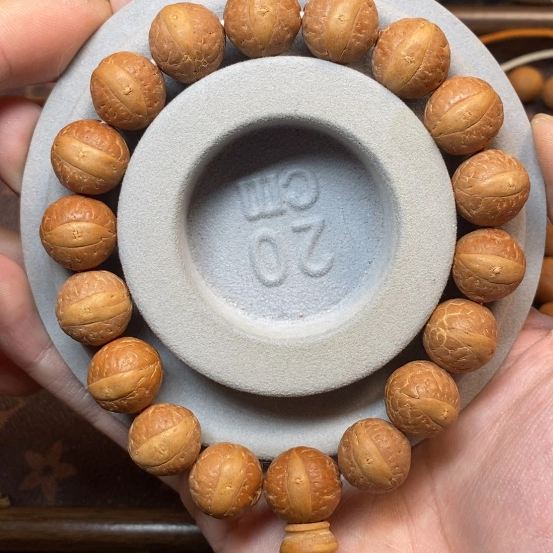凤眼菩提手串14mm+红皮金眼高油高密