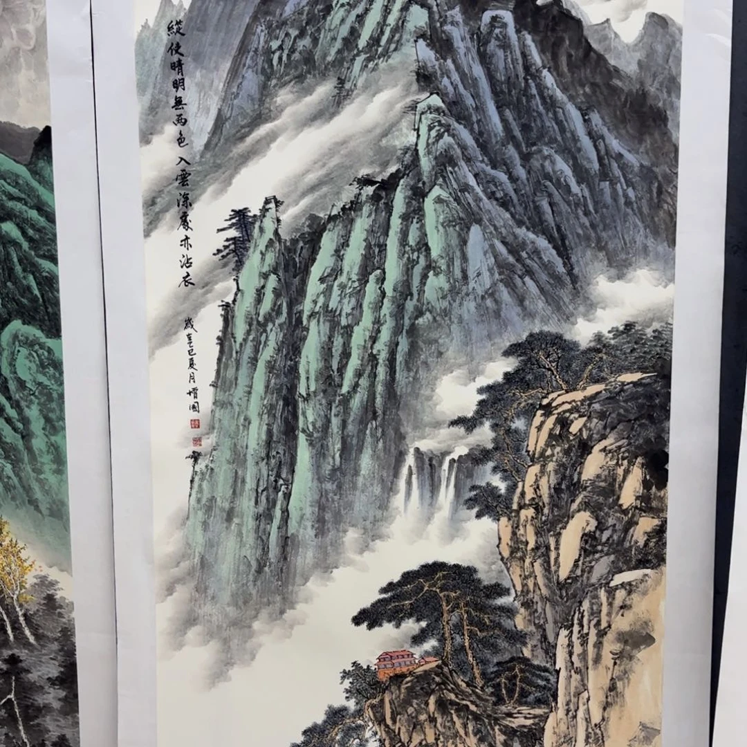 飞***信国画连增国四尺山水艺