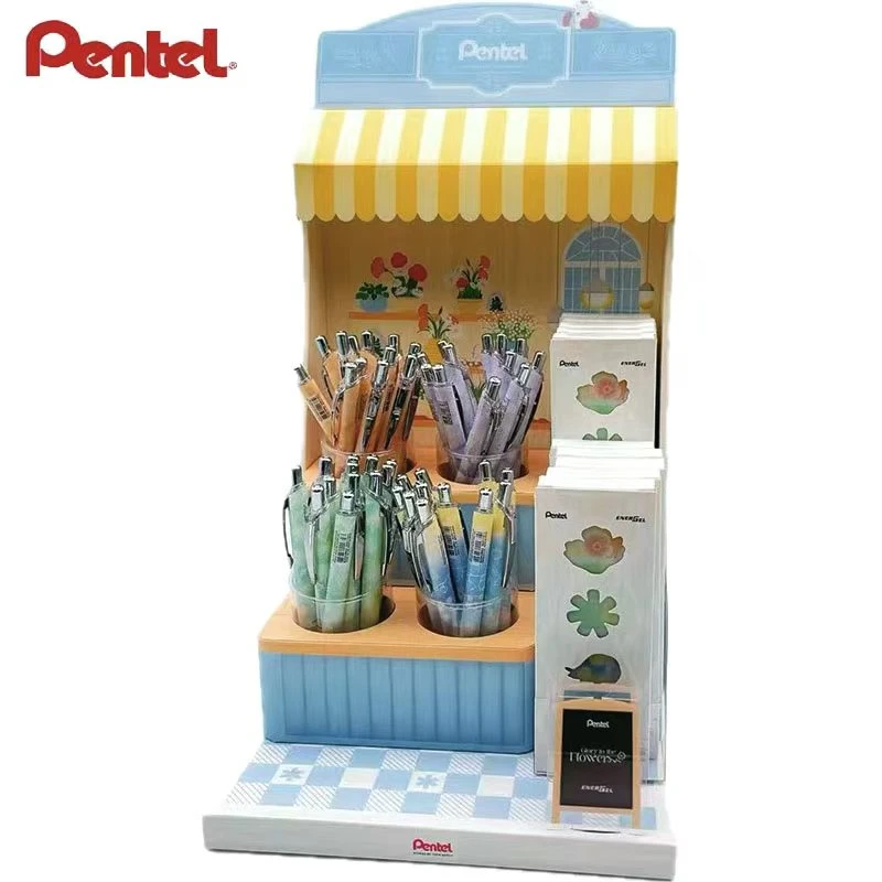 日本pentel派通BLN75花卉第二弹限定款0.5mm速干按动黑色中性笔