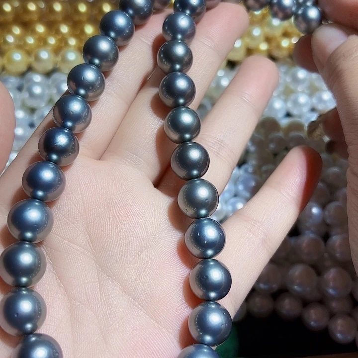 海水珍珠未镶嵌项链10-12