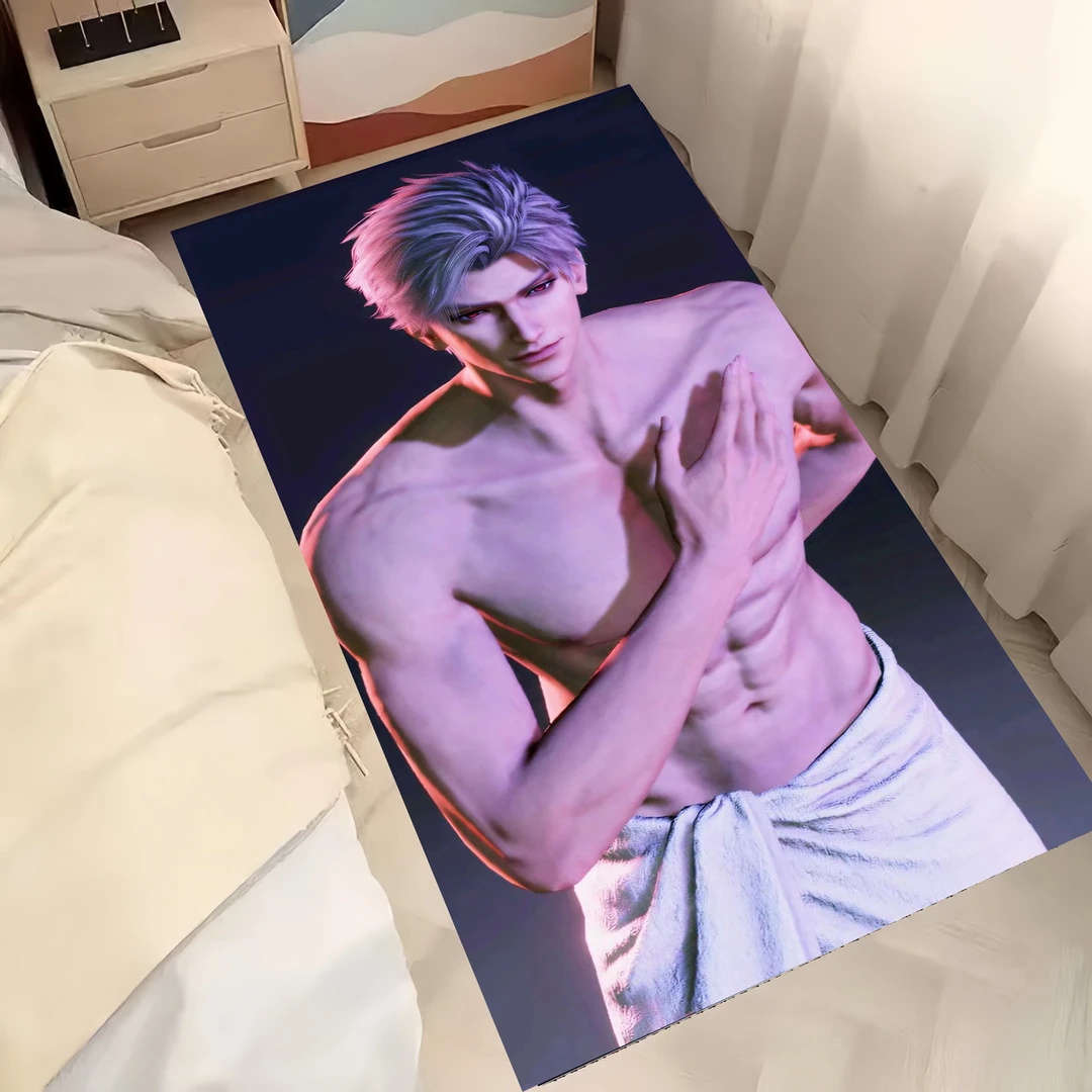 新疆包邮恋与深空秦彻地毯腹肌房间送床边毯卧室耐脏帅哥地垫防滑